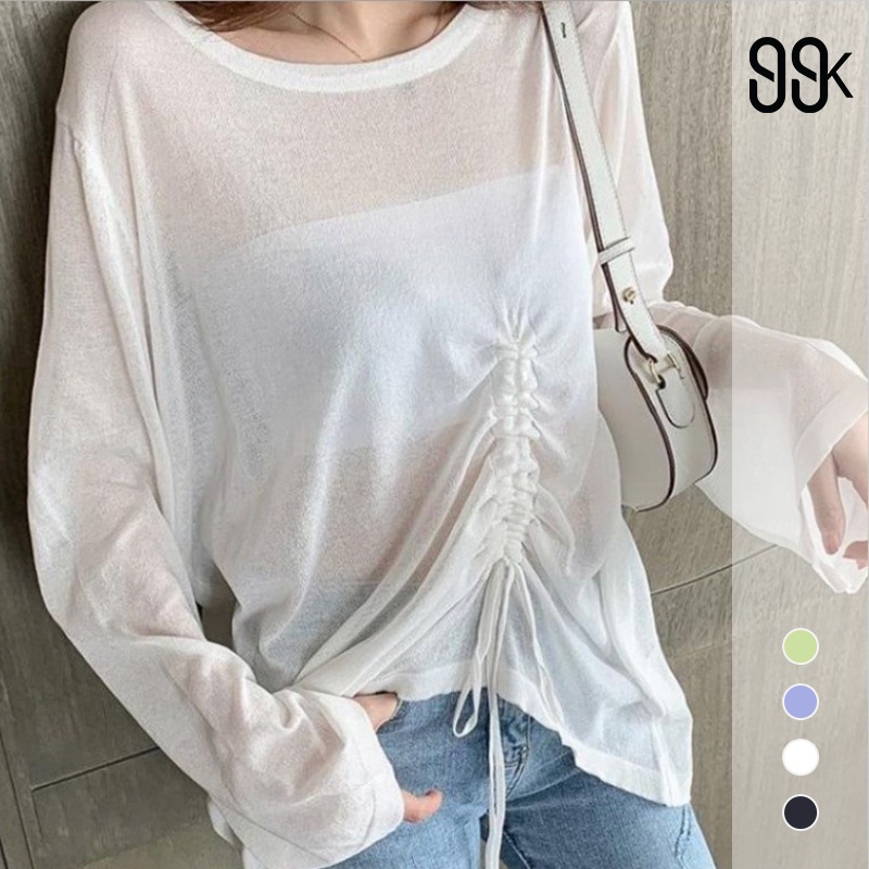 [CLEARANCE] Korean Long Sleeve Anti UV Oversize Tee Lengan Panjang 2034