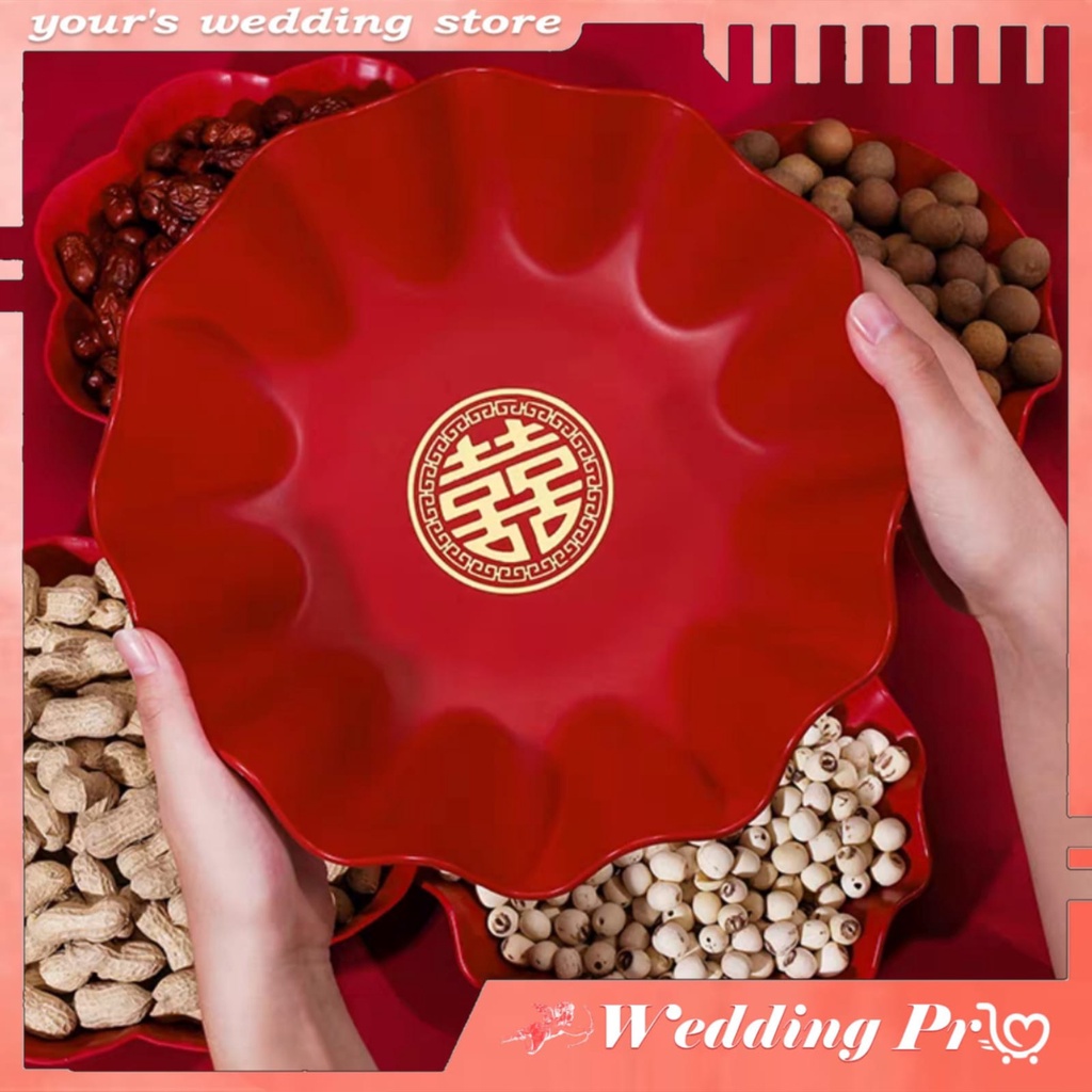 Nampan Sangjit Kombinasi / Wadah Sangjit / Tray Sangjit / Tatakan Sangjit Model Bunga / Piring Plast