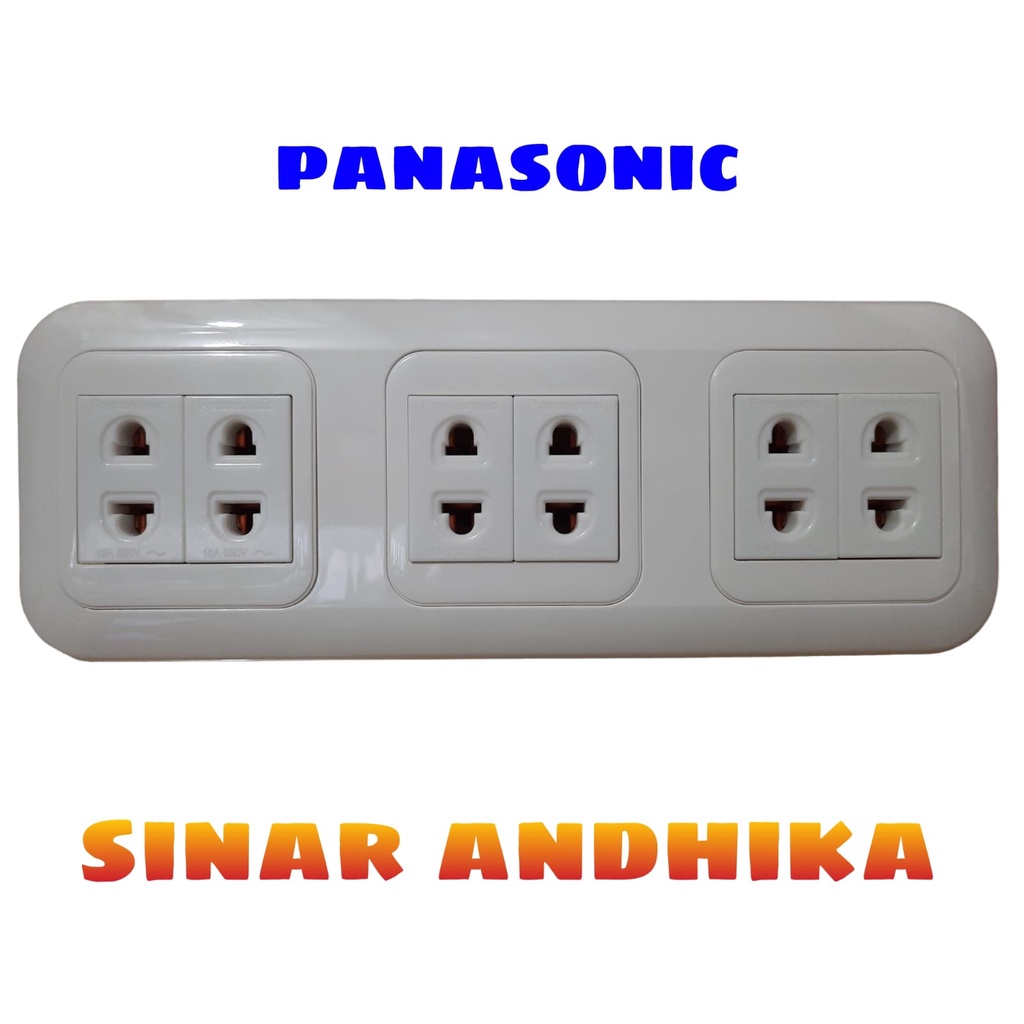 STOP KONTAK SERI UNIVERSAL TRIPLE (6 STOP KONTAK) PANASONIC WEJ 7823 191919