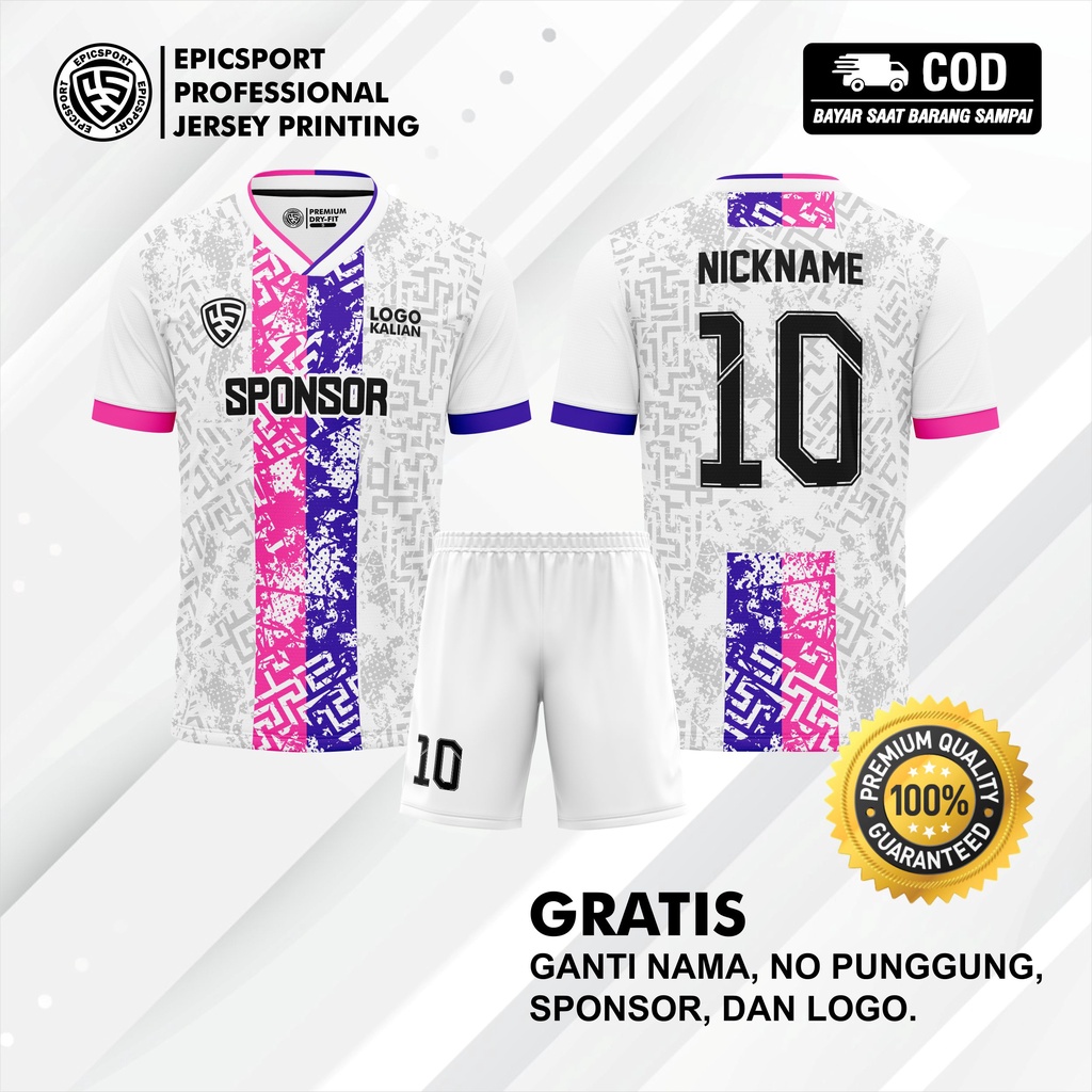 JERSEY FUTSAL CEWEK SETELAN FULLPRINTING CUSTOM / JERSEY TEAM BOLA, JERSEY BERKUALITAS MURAH / JERSE