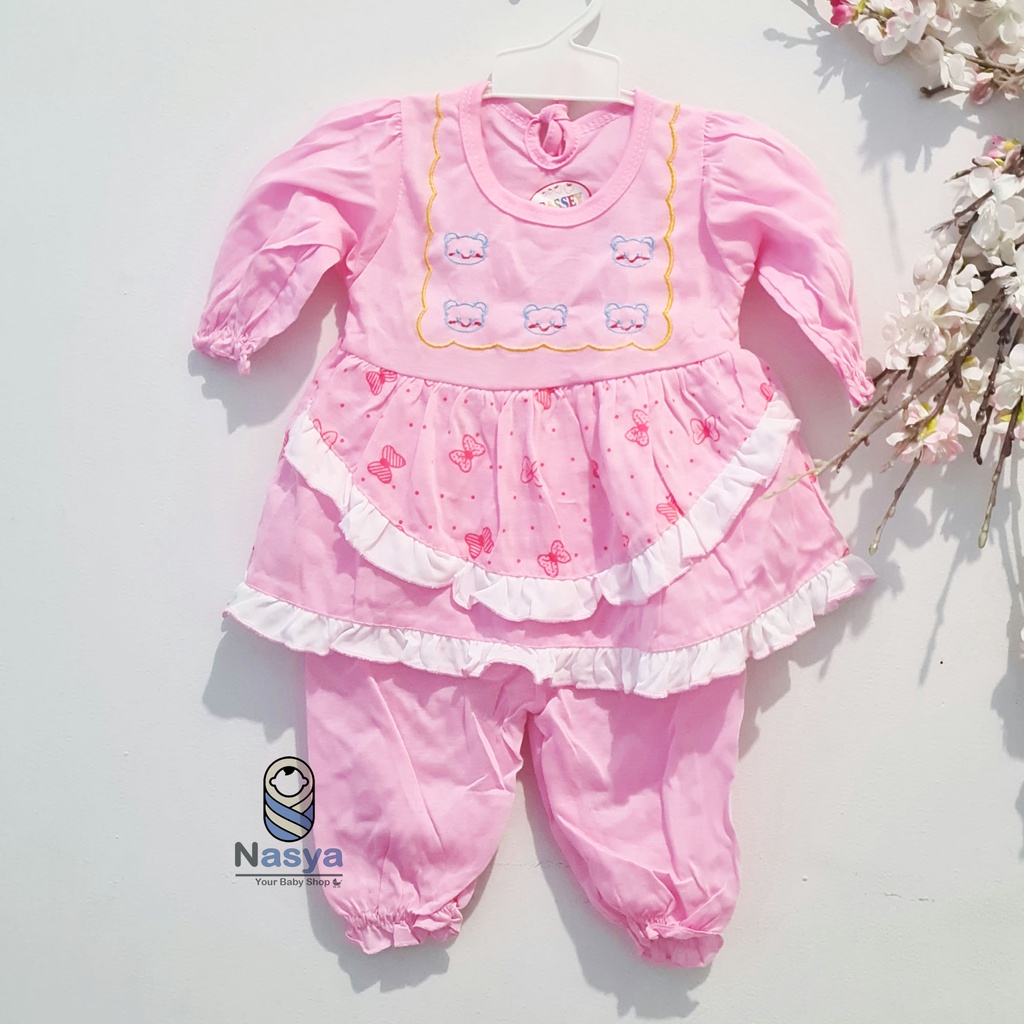 [N-104] Setelan Baju Panjang Bayi piyama bayi (3-6 bulan)