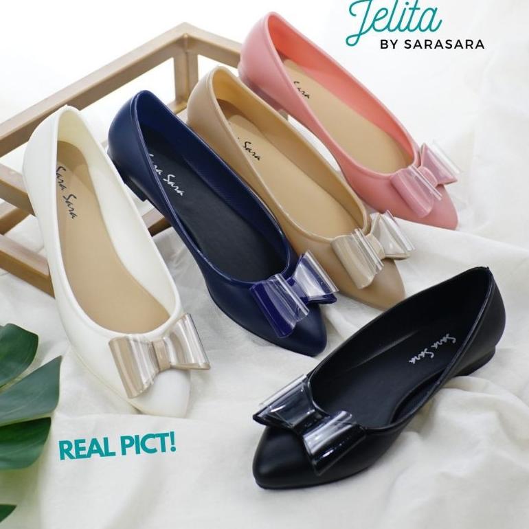 REKOMENDASI Flat Shoes Jelly Wanita Sara Sara JELITA - Sepatu Jelly Wanita - Sepatu Flat