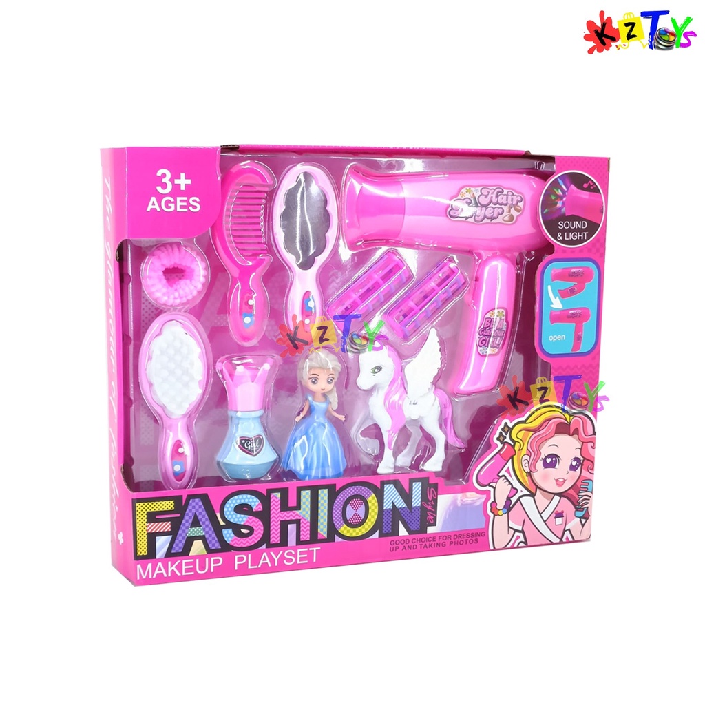 Mainan Anak SET SALON BEAUTY HAIRDRYER TAS Mainan Fashion Anak Perempuan