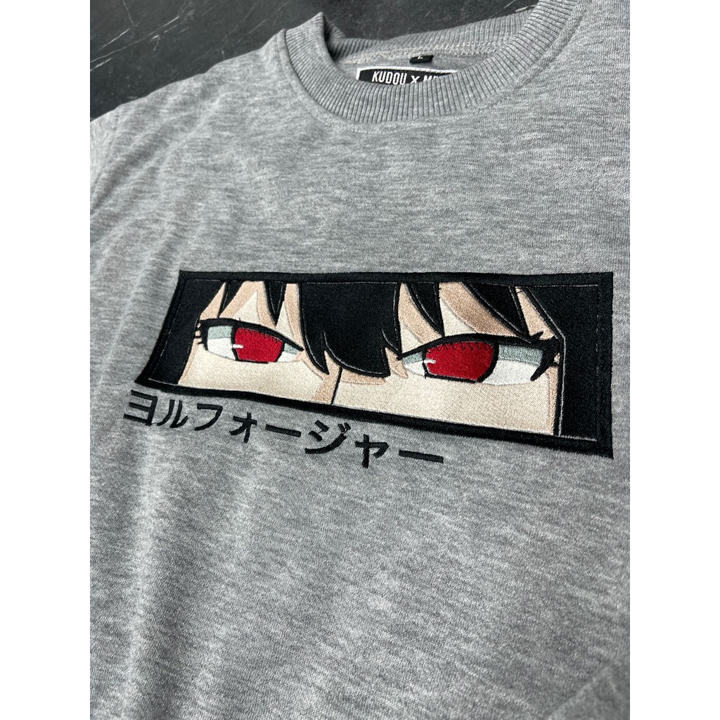 Crewneck Yor Forger Eyes Embroidery Anime Manga Spy x Family Premium Unisex