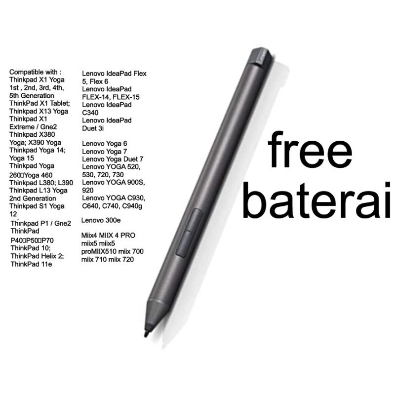 LENOVO STYLUS DIGITAL PEN + BATTERY ORIGINAL