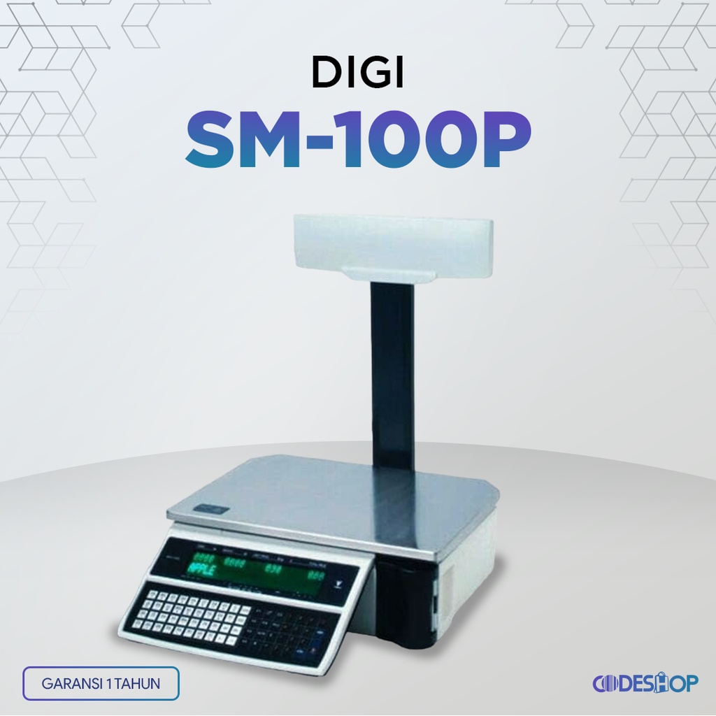 TIMBANGAN SAYUR BUAH PRINT LABEL HARGA DIGI SM100 P - DIGI SM 100 P