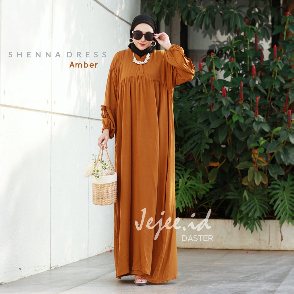 SHENNA LONG DRESS RAYON JUMBO LD 120 GAMIS POLOS BUSUI