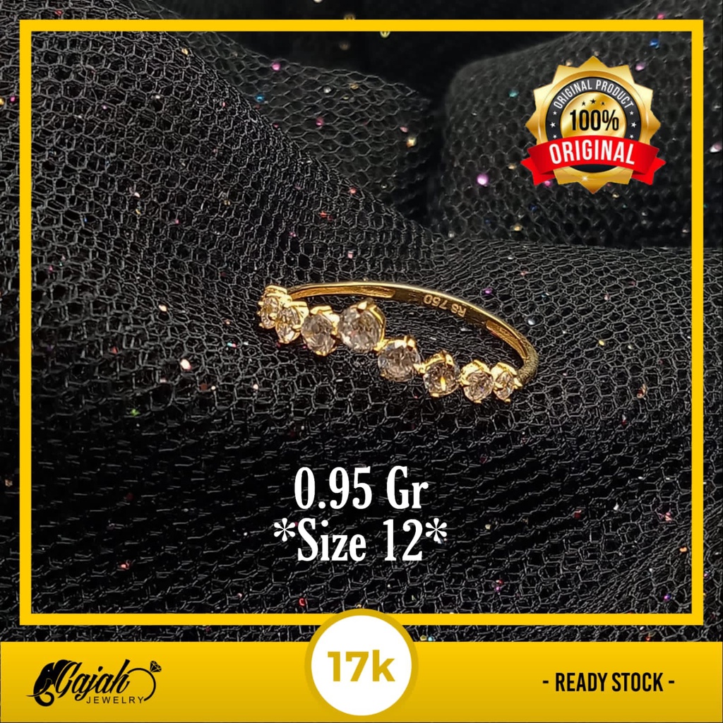 Cincin Emas 17K - 0.95 Gr Kadar 750 - 4455