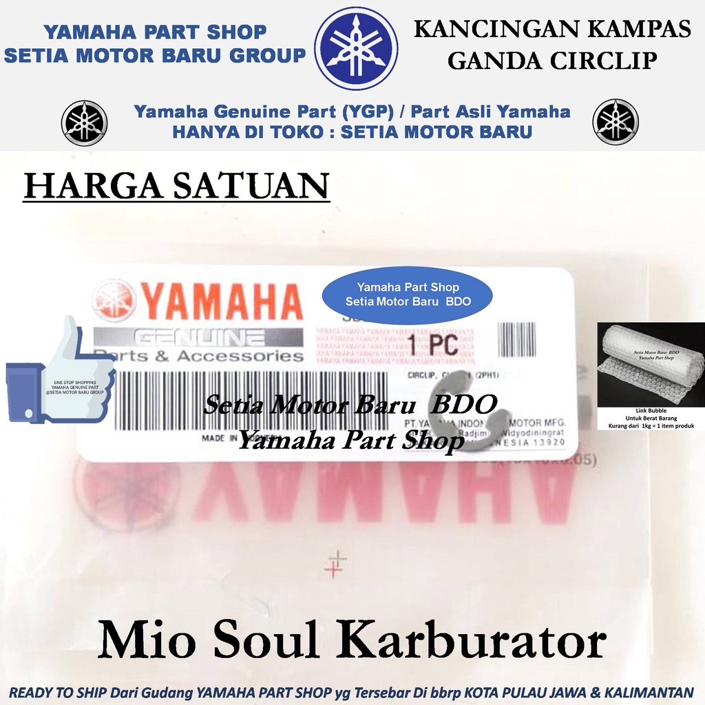 Kancingan Kampas Ganda Circlip Mio Soul Karburator Asli Yamaha Bandung