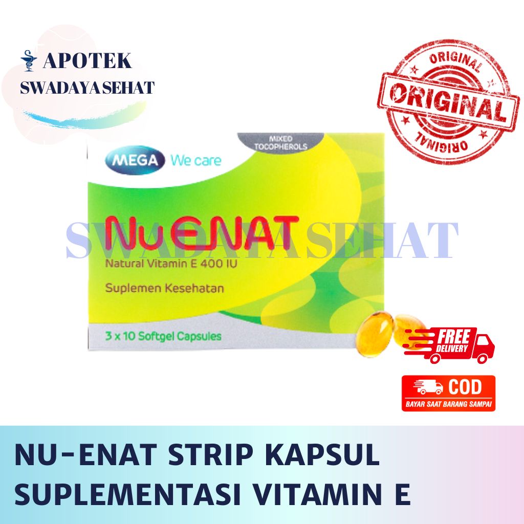 NU-ENAT STRIP KAPSUL - Nu Enat Soft Gel Mega We Care Suplemen Vitamin E