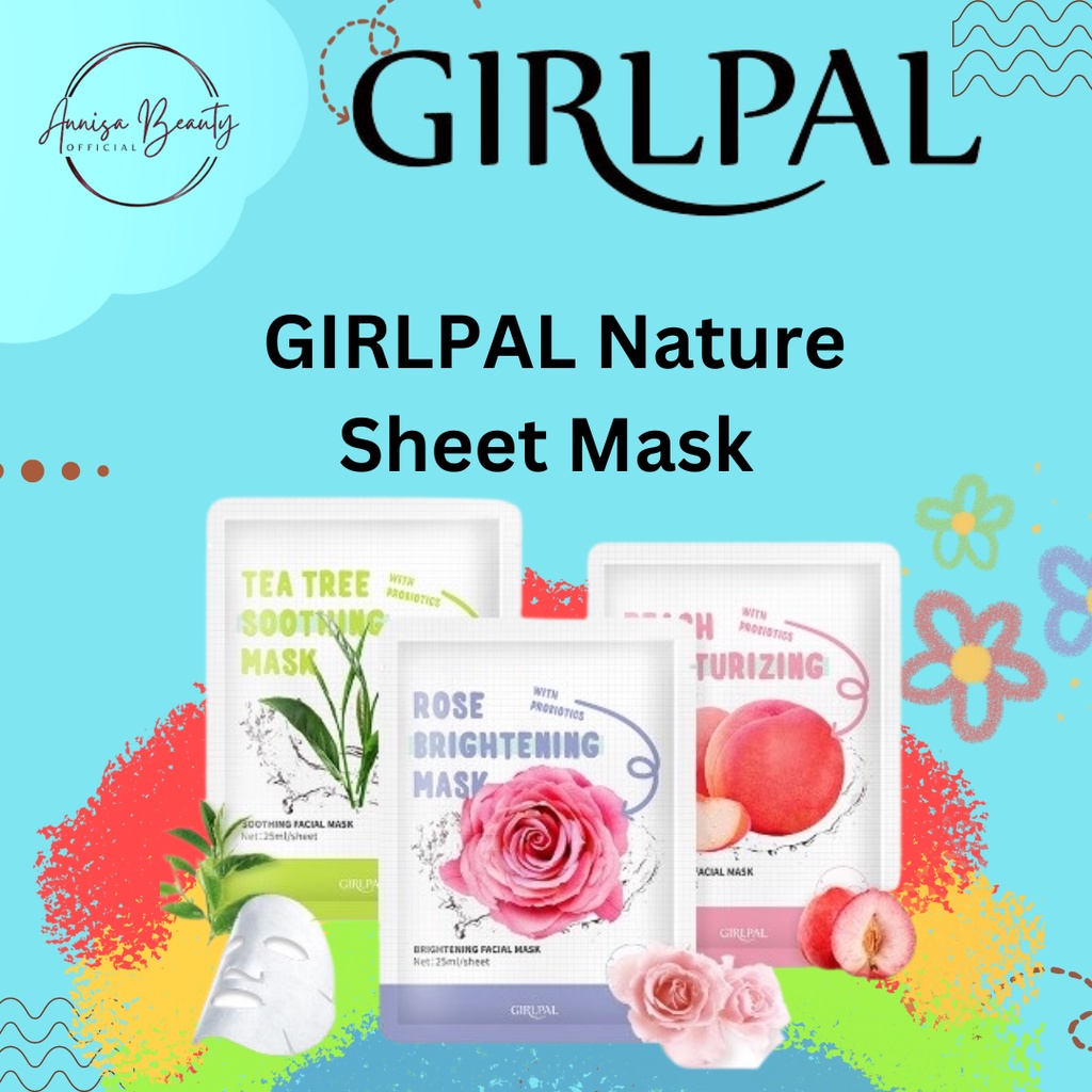 [BPOM] GIRLPAL Nature Sheet Mask 1pcs / Masker Wajah Face Skincare