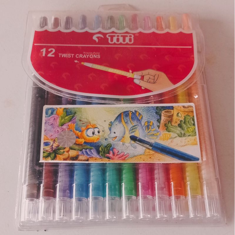 

CRAYONS PUTAR TITI 12 warna/ TWIST CRAYONS