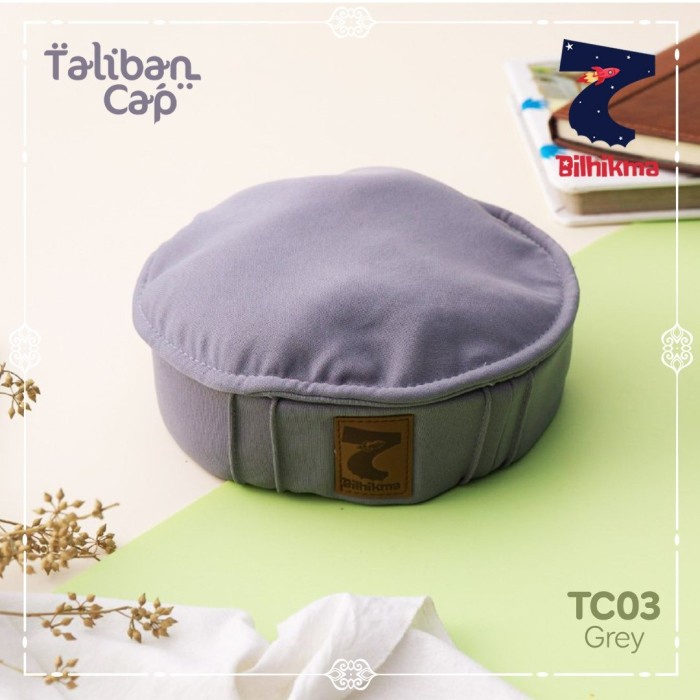 Peci Anak dan Dewasa Taliban Cap Kopiah Original by Bilhikma - Light Grey, S (X3W8) Haji Motif Souve