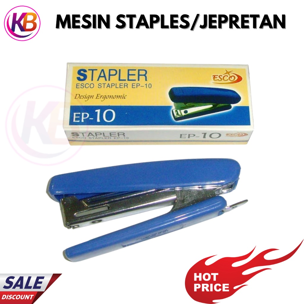 

Staples Esco Ep 10D - Stapler - Hekter - Warna Random - Jepretan Kertas Kuat Tahan Lama Anti Mintul - 1 Pcs - Satu Gemilang