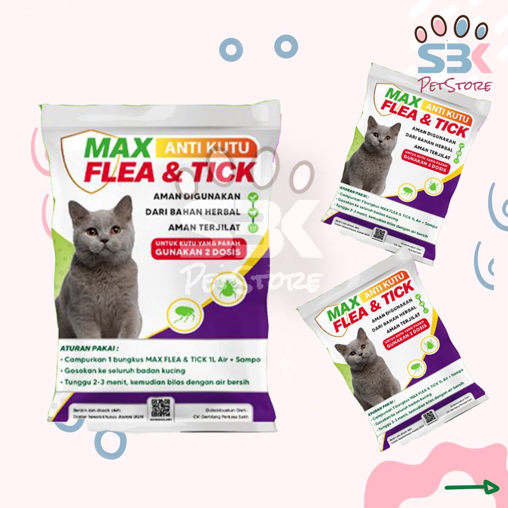 Max Anti Kutu Untuk Kucing Max Flea &amp; Tick Serbuk