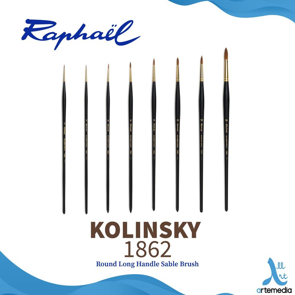

Kuas Lukis Raphael 1862 Round Kolinsky Gold Sable Brush Long Handle