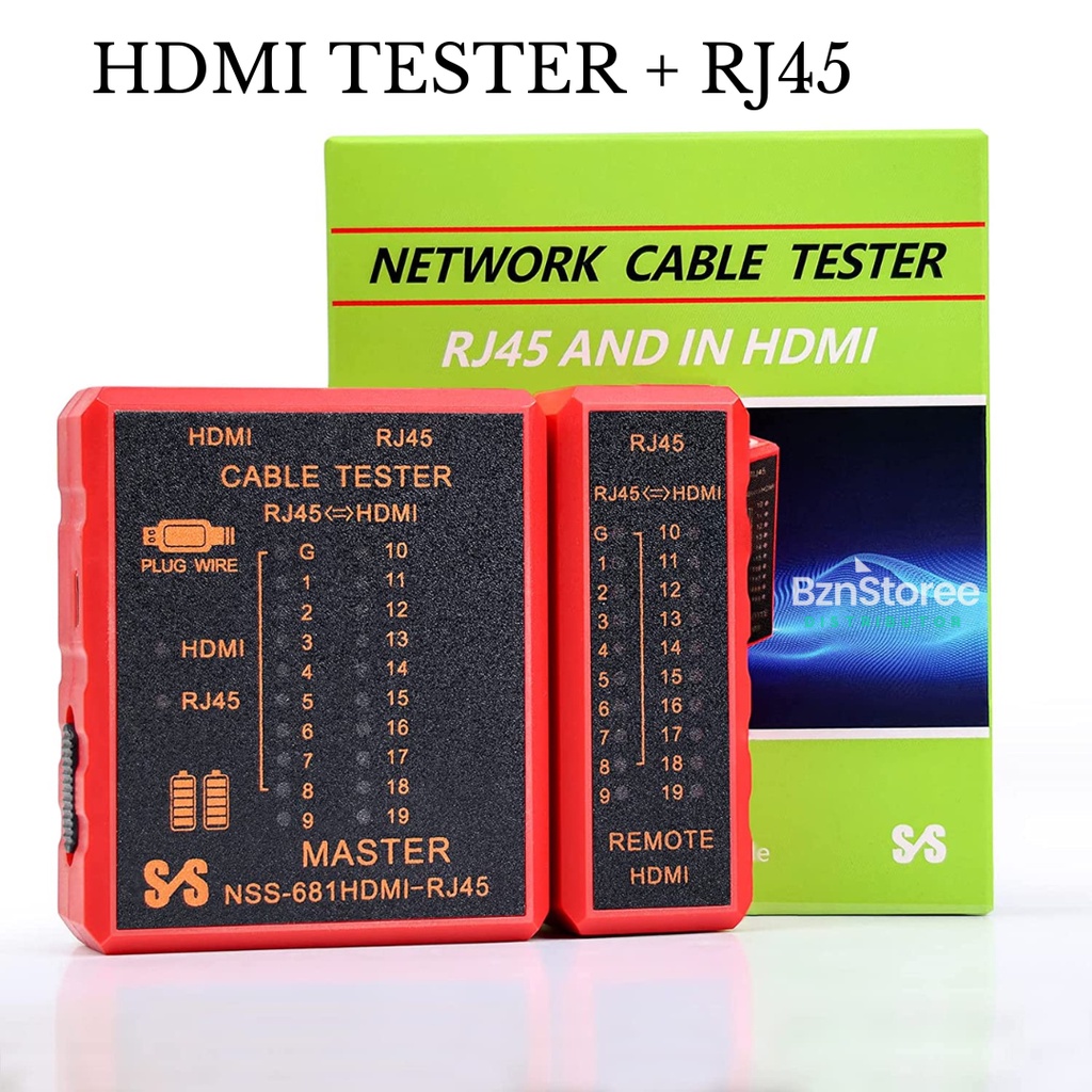 CABLE TESTER RJ45 + HDMI / HDMI TESTER RJ45 / LAN TESTER / HDMI LAN TESTER / KABEL LAN / HDMI TERTER