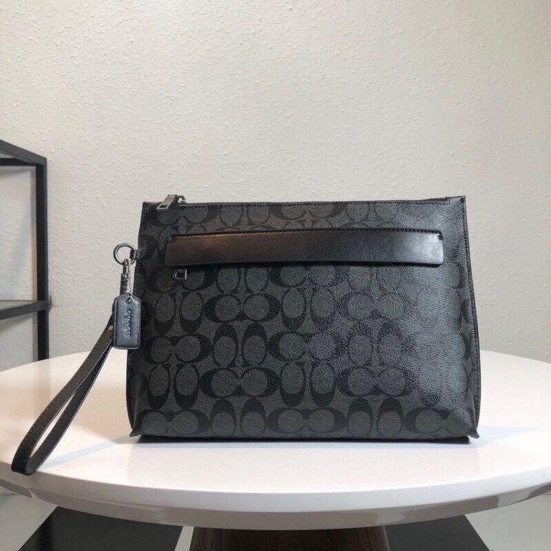 31514 32162 28614 29508 Coach Caryall Pouch In Signature Canvas Clutch Men