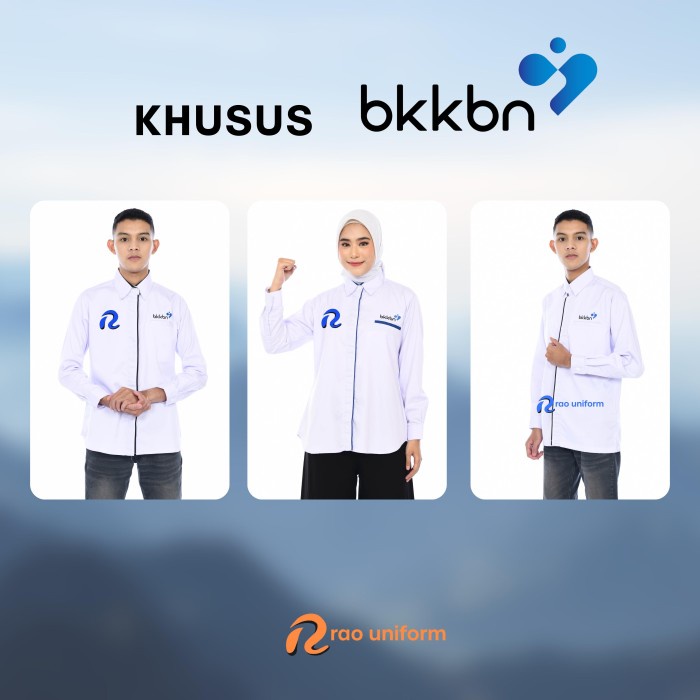 Terlaris B 001 Baju Kerja Kantor Bkkbn/Kemeja Putih Bkkbn/Seragam Dinas Bkkbn