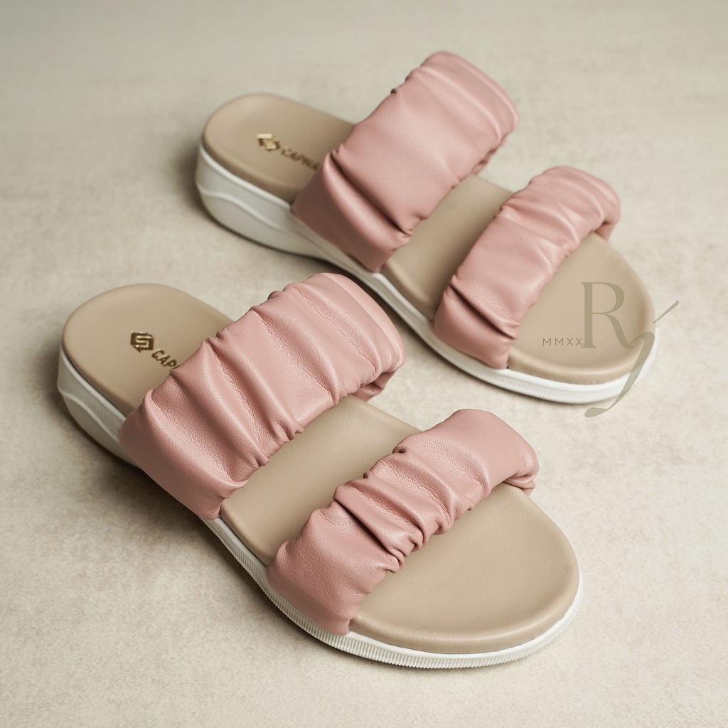 CAPHARNAUM [DAK211] Sandal Selop Ban 2 Kerut Anak Perempuan Sendal Slip On Anak Perempuan