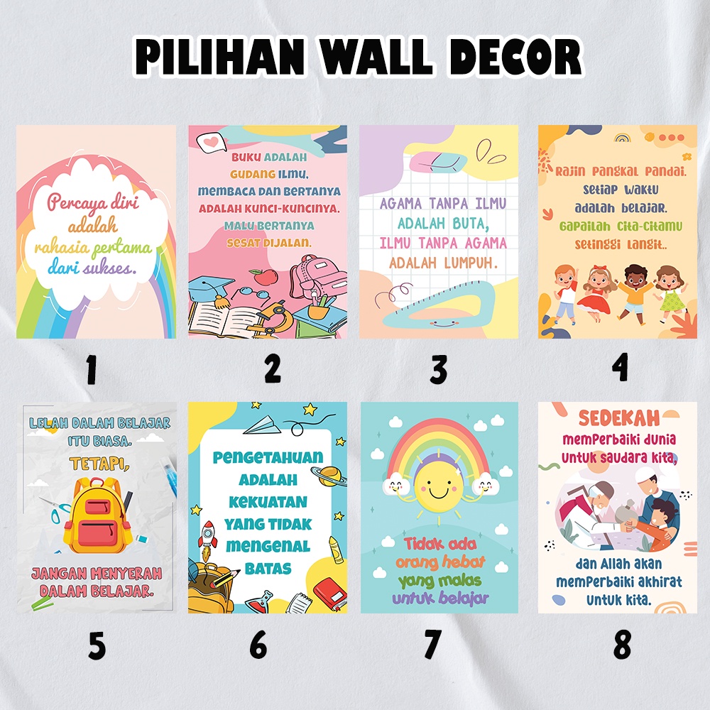 PAKET DEKORASI KAMAR ANAK - PAKET HEMAT STIKER DINDING HIASAN DINDING POSTER