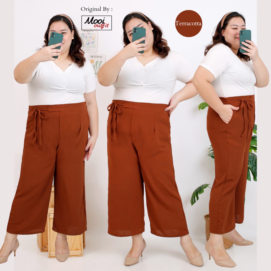 Celana Kulot Wanita Jumbo Crinkle Murah Kekinian