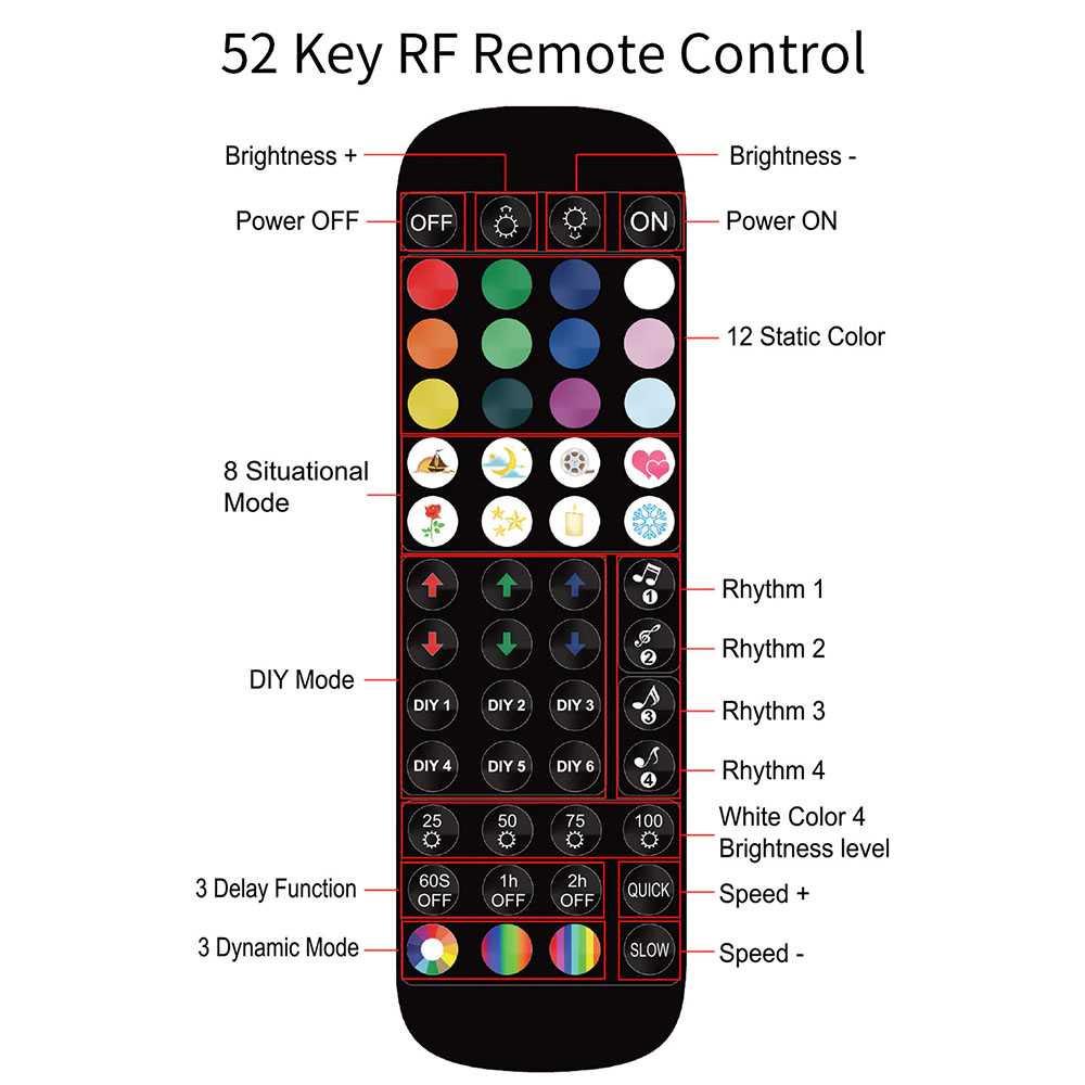 Lampu Lantai LED Standing Lamp Corner RGB 18W with Remote - MH-005 - Black