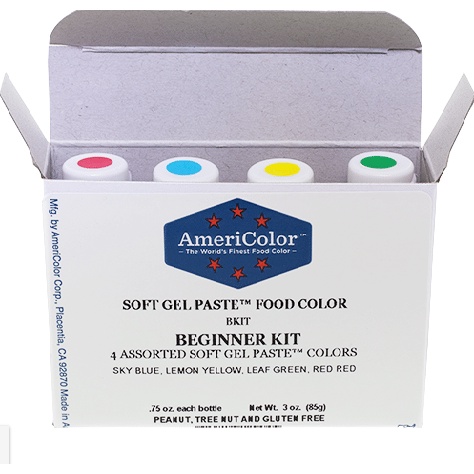 

Americolor BEGINNER KIT 3oz (21gr) Soft Gel Paste set of 4