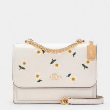 GLAMORI C2858 C7596 COACH KLARE CROSSBODY WITH DAISY EMBROIDERY