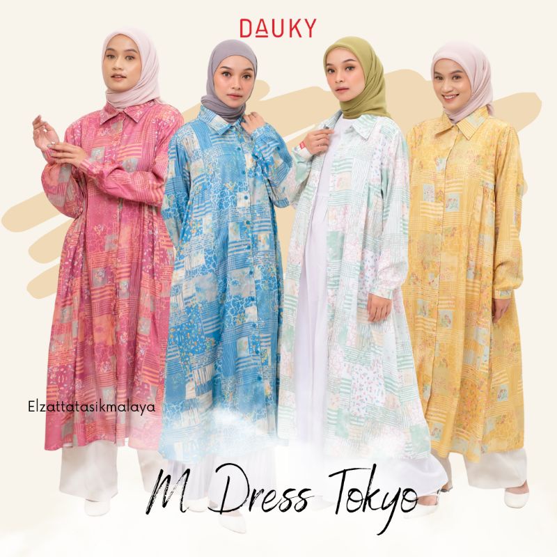 DAUKY GAMIS TERBARU MIDI DRESS TOKYO GAMIS JUMBO ORIGINAL DAUKY
