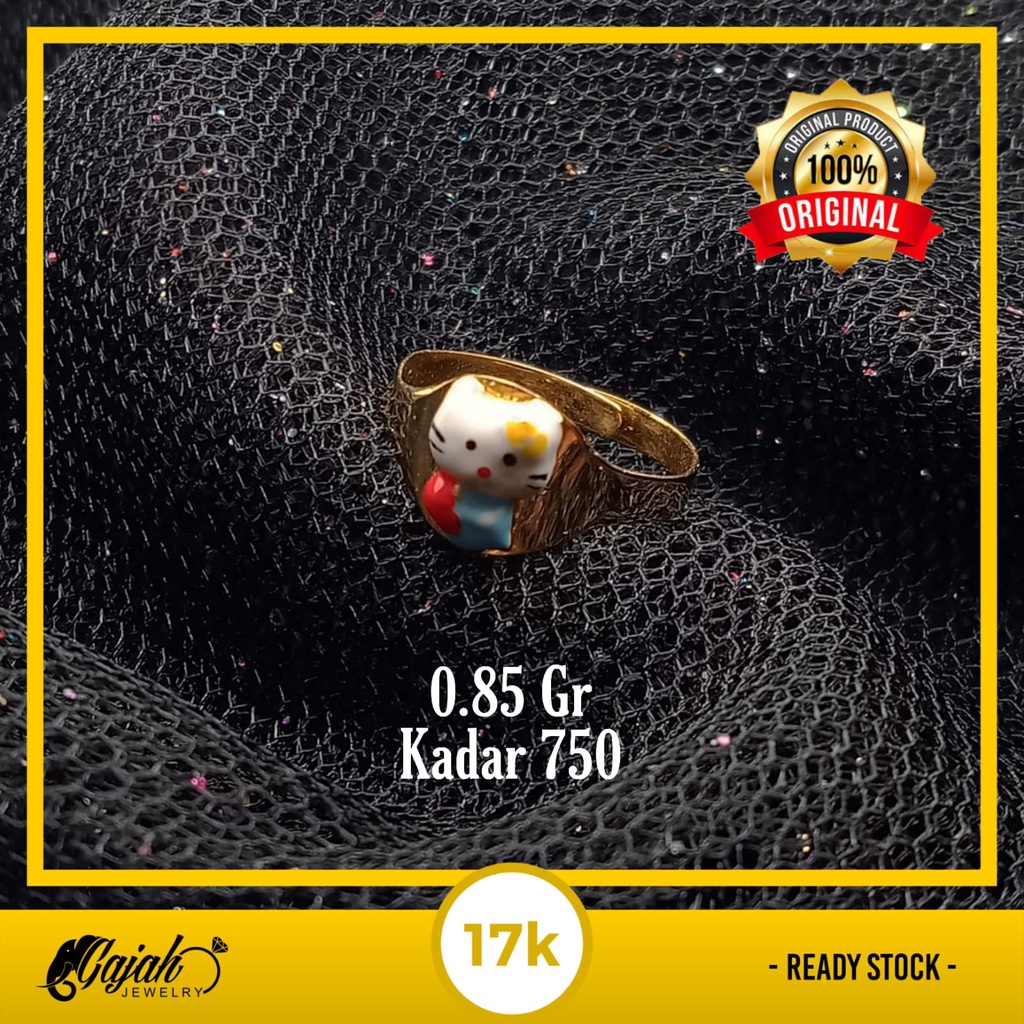 Cincin Anak Emas 17K - 0.85 Gr Kadar 750 - 4416