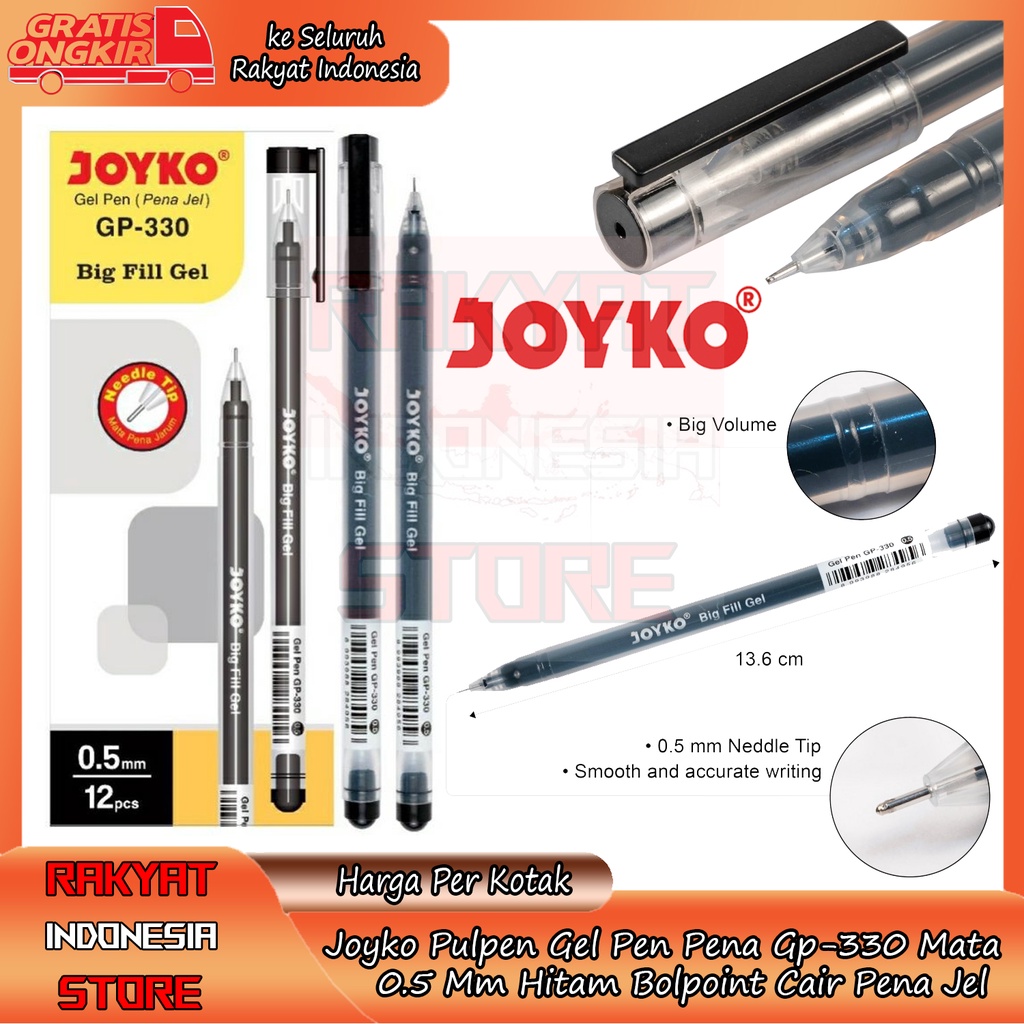 

PENA PEN JOYKO PULPEN GEL PEN PENA GP-330 PULPEN CAIR BALLPOINT BALLPOINT PENA PEN GEL JOYKO JK GEL BOLPEN GEL PULPEN PENA PEN GEL JOYKO GP 330 0.5 MM HITAM ITEM ITAM PENA TINTA MATA RANCING RUNCING PENA CAIR 1 KOTAK 12 PCS/SATUAN 1 PCS 1 KOTAK LUSIN