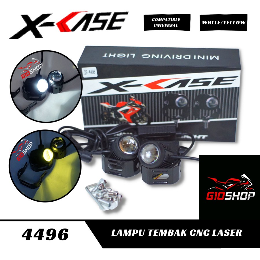 Lampu tembak LED 2 warna mini highlow Universal Motor Aerox  Nmax lexi beat vario mio