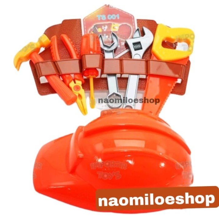 mainan anak  Helm Proyek Anak Mainan Anak Laki-Laki Perkakas Tukang Konstruksi(H3O8) PROMO mainan an