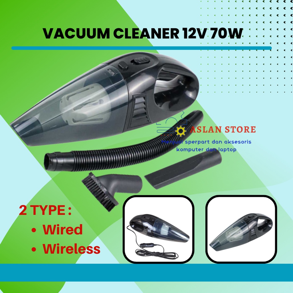 Vakum Vaccum Cleaner Penyedot Debu Minimalis Pembersih Mobil rumah 12V 70W