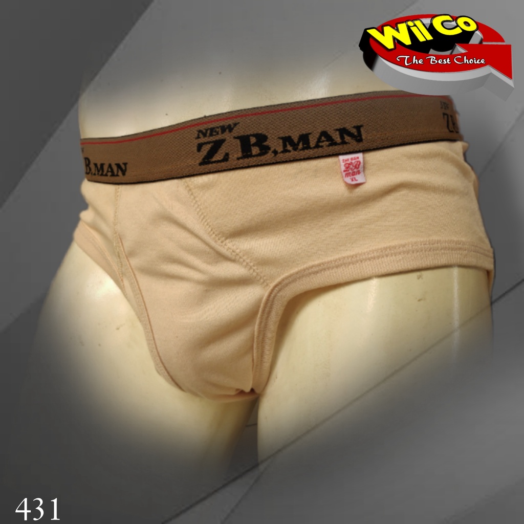 K431S - (DIJUAL PER 6 Pcs) CELANA DALAM SEGITIGA PRIA ZB MAN SIZE M - 3XL