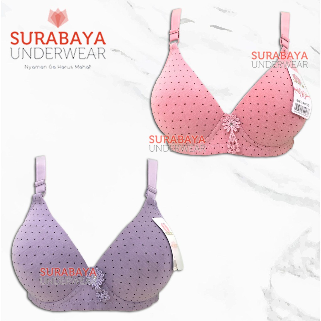 BRA/BH KATUN BINTIK KAIT 3 NO KAWAT (SIZE 34-44) MERK TOYAZI