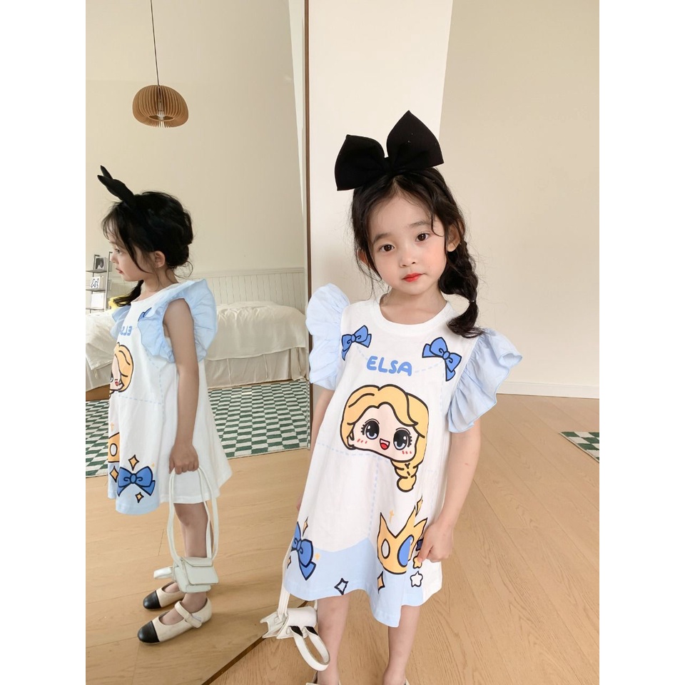 babyfit [3-8thn] ELSYA baju dress lengan pendek gaun anak perempuan karakter import nyl-0607r