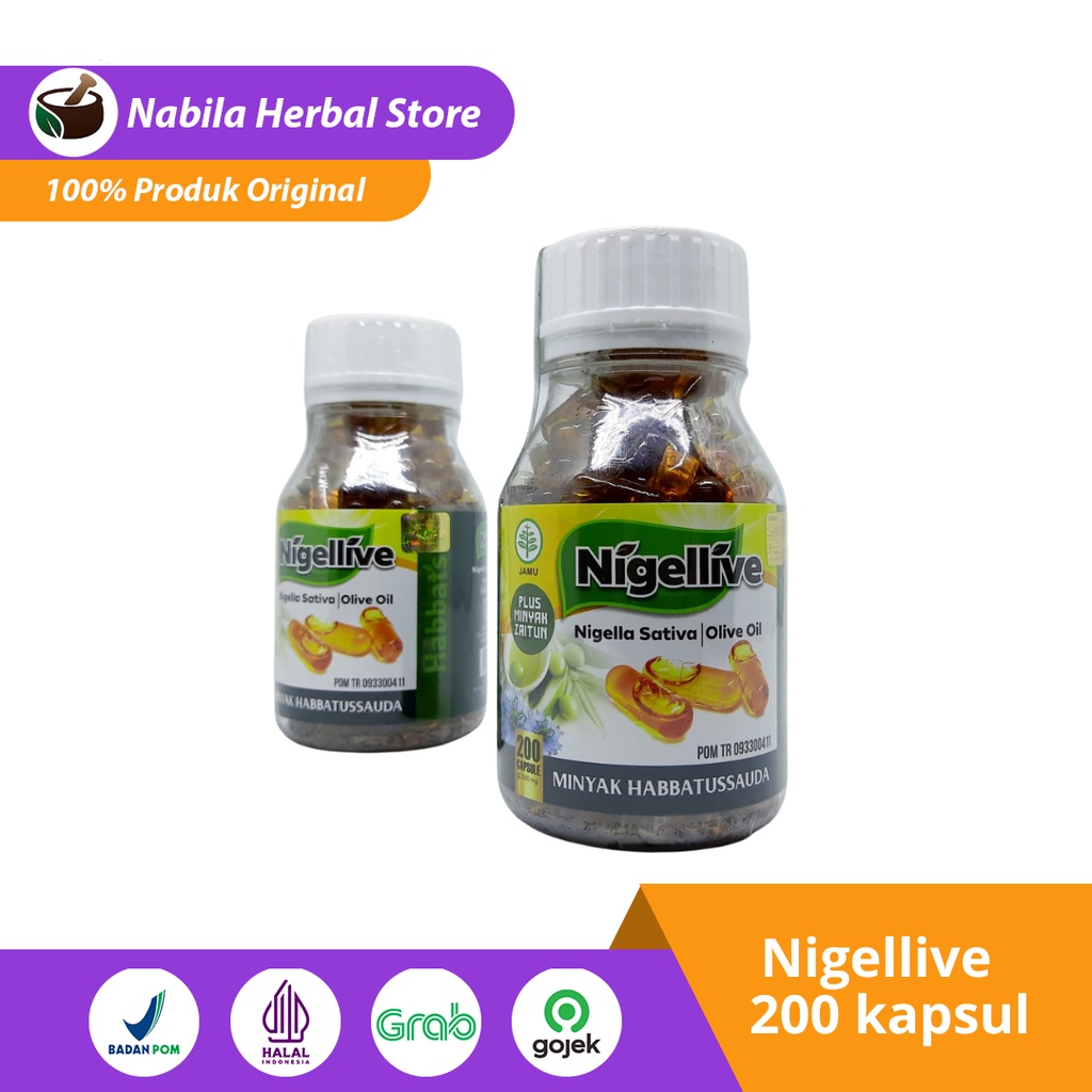 Nigellive 200 Kapsul - Habbatussauda habatusauda habbatusauda minyak habbatussauda oil