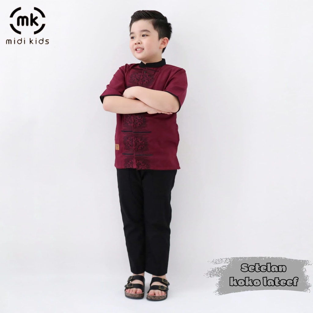 SETELAN KOKO LATEEF Kemeja koko anak dan remaja by midi kids