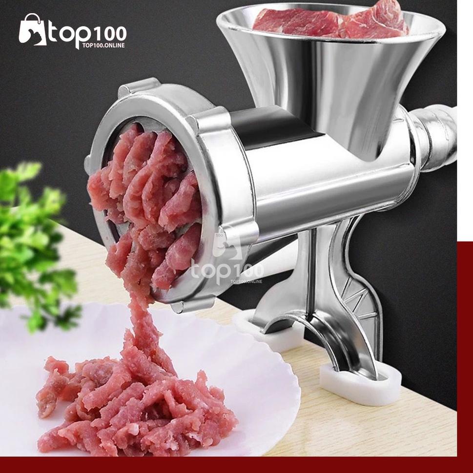 STOK TERBARU Top100 - Gilingan Daging Stainless Steel Penggiling Daging Gilingan Kacang Manual Alumi