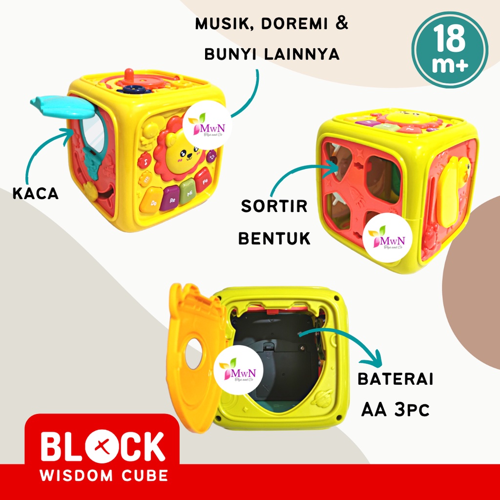 MWN Mainan Edukasi Anak 6 in 1 Block Wisdom Cube 8064