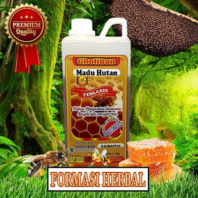 

Madu Gholiban 1 kg - Madu Goliban Hutan Kalimantan Asli Original Plus Royal Jelly