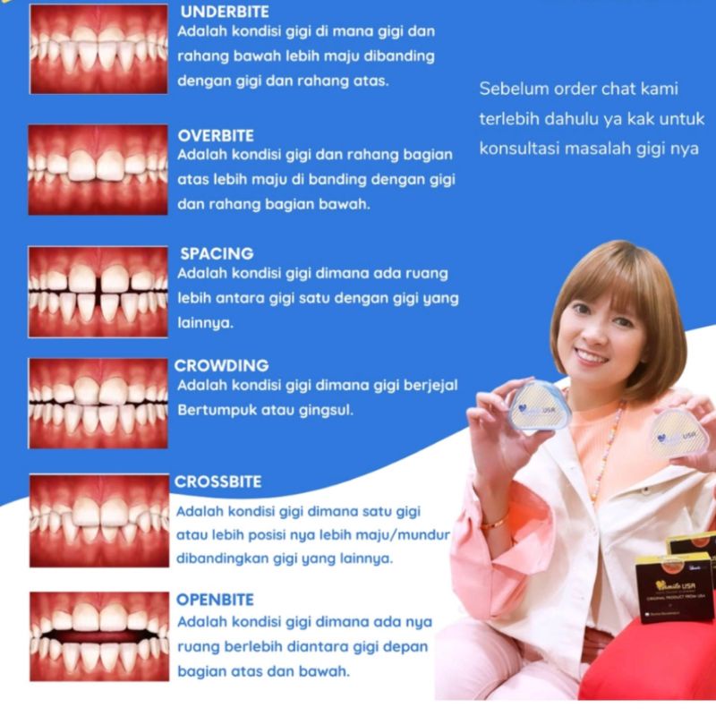 perapih gigi original, perapih gigi ismile USA, teeth trainer ismile USA