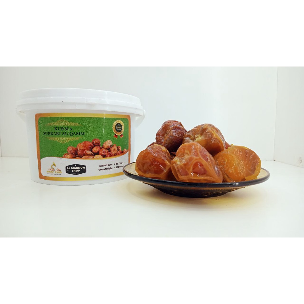 kurma sukari 500GRAM kemasan ember/ Kurma Madinah / kurma / kurma sukkari / kurma sunnah / kurma sukkari ember100%asli original