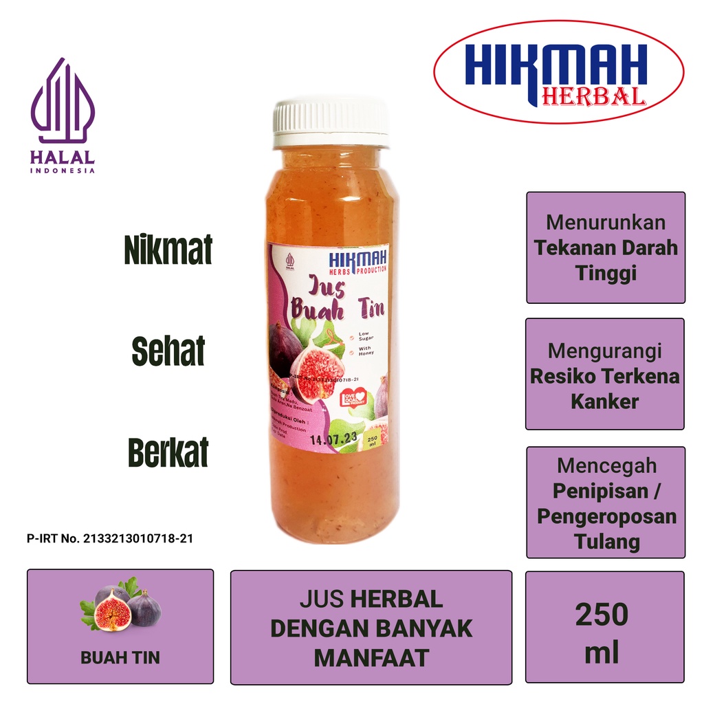 

Minuman Herbal Jus Buah Tin 250ml ( Hikmah Herbs )