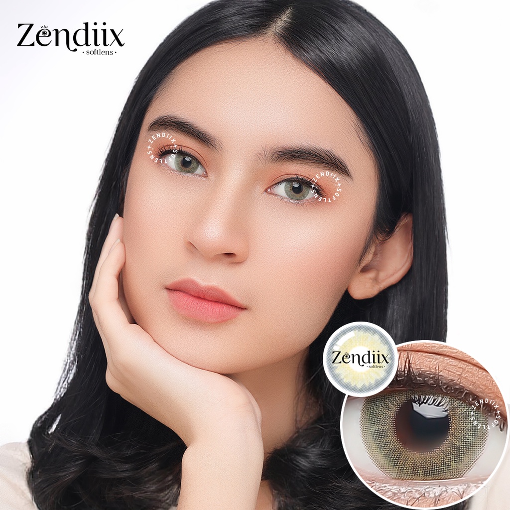 Softlens SYMPHONY Warna GREEN 14mm Normal Beda Minus