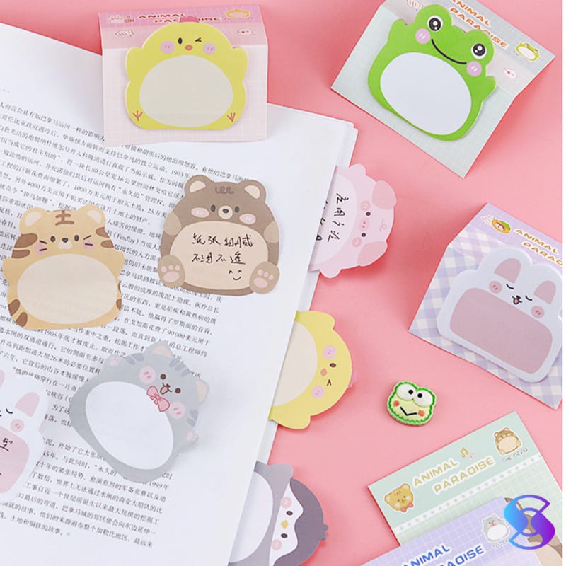 Sticky Notes Motif Hewan Tempelan Kertas Catatan Memo Note Karakter F981