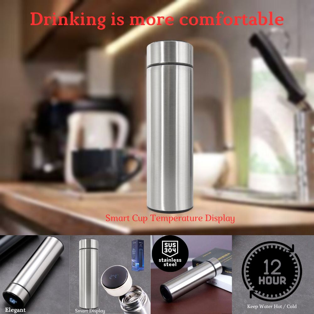 SMART TUMBLER 500Ml Thermos Temperature LED Display Vaccum Termos Suhu Botol Minum Stainless Steel