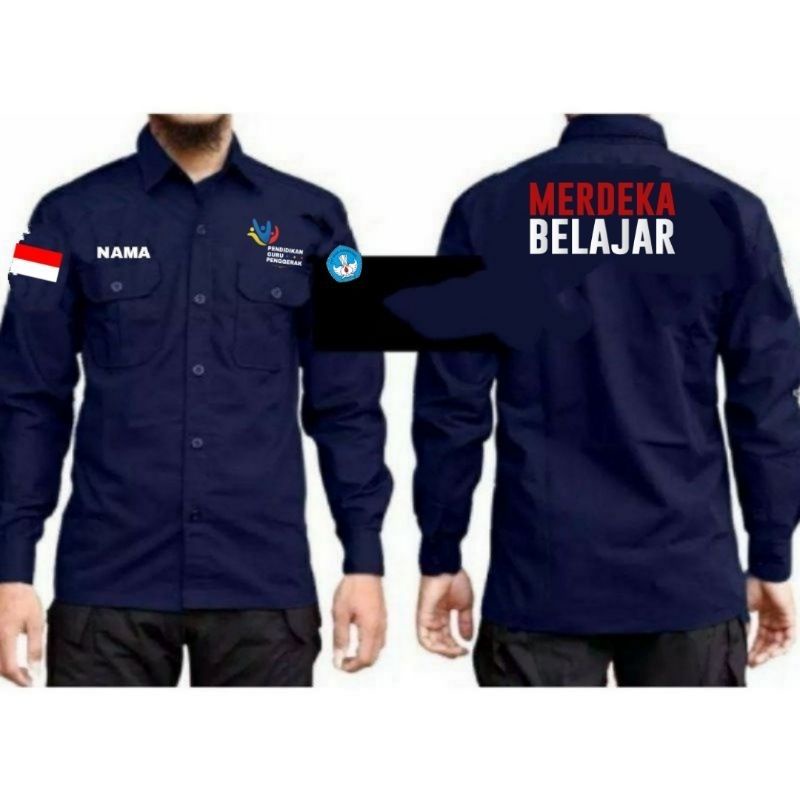Kemeja Merdeka belajar Seragam  Merdeka belajar pdl  Merdeka belajar Baju Kemeja  Merdeka belajar pd
